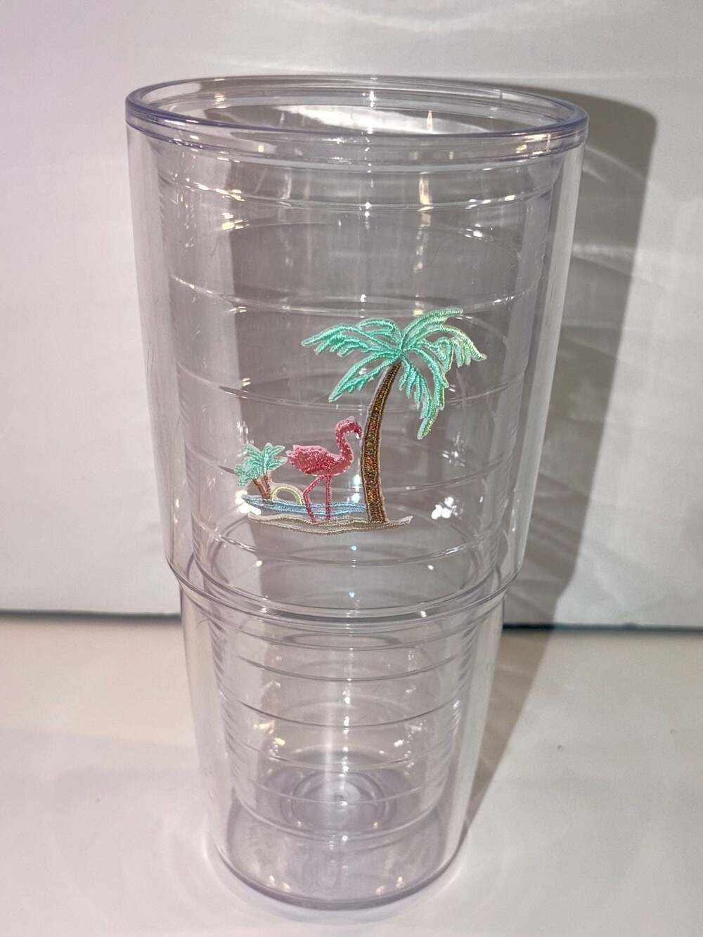 Tervis Tumbler Pink Flamingo Palm Tree Patch